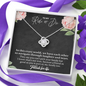 To My Ride Or Die We Have Each Other Love Knot Necklace | Unbiological Sister Necklace, Bonus Sister Gift, Bestie, Best Friend Gift