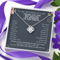 Funny Mother in Law Gift Love Knot Necklace | Mother in Law Wedding Gift, Mother of The Groom Gift, Mothers Day Gifts for Mother in Law