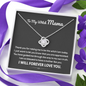 To My Witch Mama Thank You For Raising Me Love Knot Necklace | Gift to Mom from Daughter/Son | Christmas, Birthday, & Mother's Day Gift to Mom