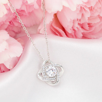 To My Future, God Bless the Broken Road That Led Me Straight To You, Love Knot Necklace From your Husband