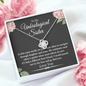 To My Unbiological Sister Funny Love Knot Necklace | Unbiological Sister Necklace, Bonus Sister Gift | Gift for Bestie, Best Friend Gift