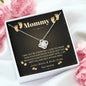 To My Mommy, I Love You From Your Tummy Love Christmas Knot Necklace