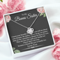 To My Bonus Sister A Friend Like You Is Family Love Knot Necklace | Unbiological Sister Necklace, Bonus Sister Gift | Gift for Bestie, Best Friend Gift