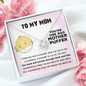 To My Mother Puffer Cute Love Knot Message Necklace for Mother | A Sentimental Letter To Mother | Mother's Day, Birthday Gift for Mom