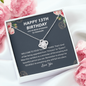 Upgraded to Teenager 13th Birthday Love Knot Necklace, 13th Birthday Gift, Thirteenth Birthday Necklace