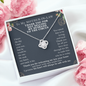 Funny Mother in Law Gift Love Knot Necklace | Mother in Law Wedding Gift, Mother of The Groom Gift, Mothers Day Gifts for Mother in Law