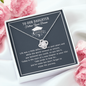 To Our Daughter Follow Your Dream Love Knot Necklace, Gift for Graduation, Mom & Dad Graduation Gift