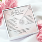 To My Unbiological Sister On My Wedding Day | Jewelry Gift for Sister of the Bride Wedding Day | Gift for Sister of the Bride Love Knot Necklace