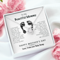 To My Beautiful Mommy Our Little Secret Love Knot Necklace, Gift for New Mom, Mother's Day Gift