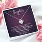 To Our Daughter You Are Our Biggest Achievement Love Knot Necklace | Daughter Birthday, Christmas, Graduation Gift | For Our Daughter Necklace