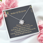 Mother Of The Groom Thank You For Guiding Your Son Love Knot Necklace | Mother In Law Gift |  Bride to Mother In Law Gift