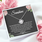 The Best Kind Of People Make You See Sunshine Love Knot Necklace | Unbiological Sister Necklace, Bonus Sister Gift | Gift for Bestie, Best Friend Gift