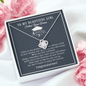 To My Beautiful Girl Follow Your Dream Love Knot Necklace, Gift for Graduation, Daughter/Niece Graduation Gift
