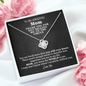 Funny To My Mom Gift Love Knot Necklace | Funny Mothers Day Message Card | Gift for Mother's Birthday