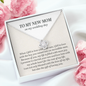 To My New Mom On My Wedding Day Love Knot Necklace Gift | Mother In Law Wedding Gift From Bride | Mother of the Groom Necklace | Future Mother in Law Wedding Gift | Sentimental Gift For Mother-In-Law