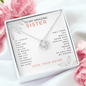 To My Amazing Sister Love Knot Necklace | Gift for Big Sister Gift | Sister Birthday, Graduation, Christmas Gift