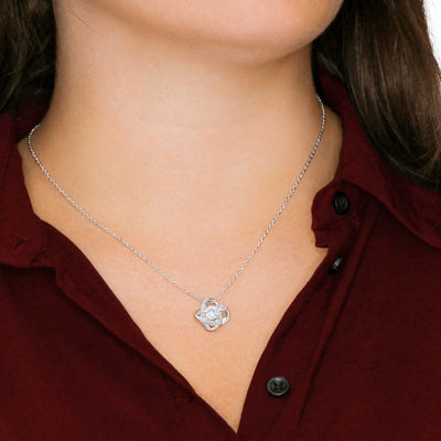 To My Future, God Bless the Broken Road That Led Me Straight To You, Love Knot Necklace From your Husband