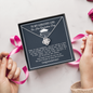To My Gorgeous Girl Love Knot Necklace, Gift for Graduation, Daughter/Niece Graduation Gift