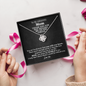Funny To My Mom Gift Love Knot Necklace | Funny Mothers Day Message Card | Gift for Mother's Birthday