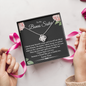 To My Bonus Sister A Friend Like You Is Family Love Knot Necklace | Unbiological Sister Necklace, Bonus Sister Gift | Gift for Bestie, Best Friend Gift