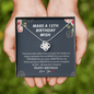Make a 13th Birthday Wish Teenager Love Knot Necklace, 13th Birthday Gift, Thirteenth Birthday Necklace
