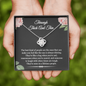 Once In A Lifetime People Through Thick And Thin Love Knot Necklace | Unbiological Sister Necklace, Bonus Sister Gift | Gift for Bestie, Best Friend Gift