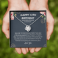 Upgraded to Teenager 13th Birthday Love Knot Necklace, 13th Birthday Gift, Thirteenth Birthday Necklace