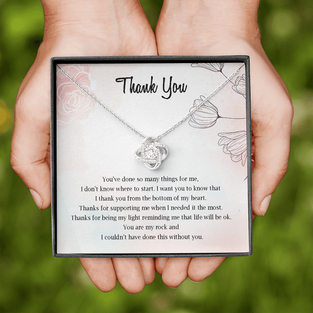 Thank You From The Bottom Of My Heart Love Knot Necklace | Thank you gift, Gift for friend, Best friend gift, Best friend necklace