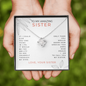 To My Amazing Sister Love Knot Necklace | Gift for Big Sister Gift | Sister Birthday, Graduation, Christmas Gift