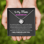 To My Mom I Will Forever Love You Love Knot Necklace | Gift to Mom from Daughter/Son | Mother's Day Gift to Mom