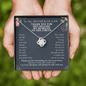 Funny Mother in Law Gift Love Knot Necklace | Mother in Law Wedding Gift, Mother of The Groom Gift, Mothers Day Gifts for Mother in Law