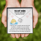 To My Mother Puffer Our Bond Will Persist Funny Mother's Day Love Knot Necklace | Gift For Mother