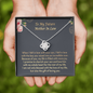 To My Future Mother In Law I Promise To Cherish Your Son Love Knot Necklace | Mother In Law Gift | Bride to Mother In Law Gift