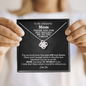 Funny To My Mom Gift Love Knot Necklace | Funny Mothers Day Message Card | Gift for Mother's Birthday