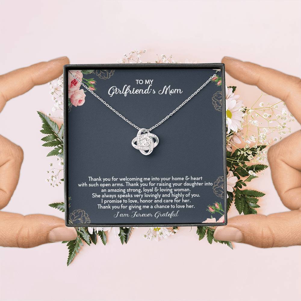 To My Girlfriend's Mom Forever Grateful Necklace Gift For Girlfriend's Mom, Girlfriend's Mom Gift, To My Girlfriend's Mom Gift,