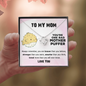 To My Mom, You're One Bad Mother Puffer Funny Mother's Day Love Knot Necklace | Gift For Mother