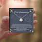 First Communion Heart Necklace | First Communion Gift Girl | First Holy Communion - Gift for Daughter, Goddaughter, Granddaughter