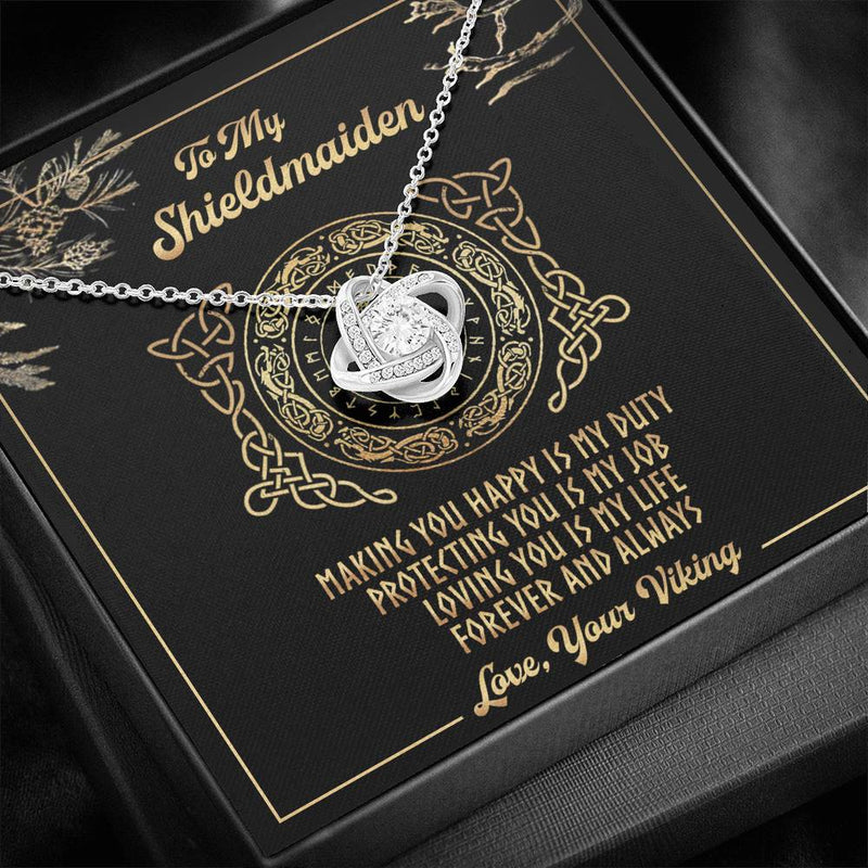 To My Shieldmaiden, Protecting You Is My Job Love Knot