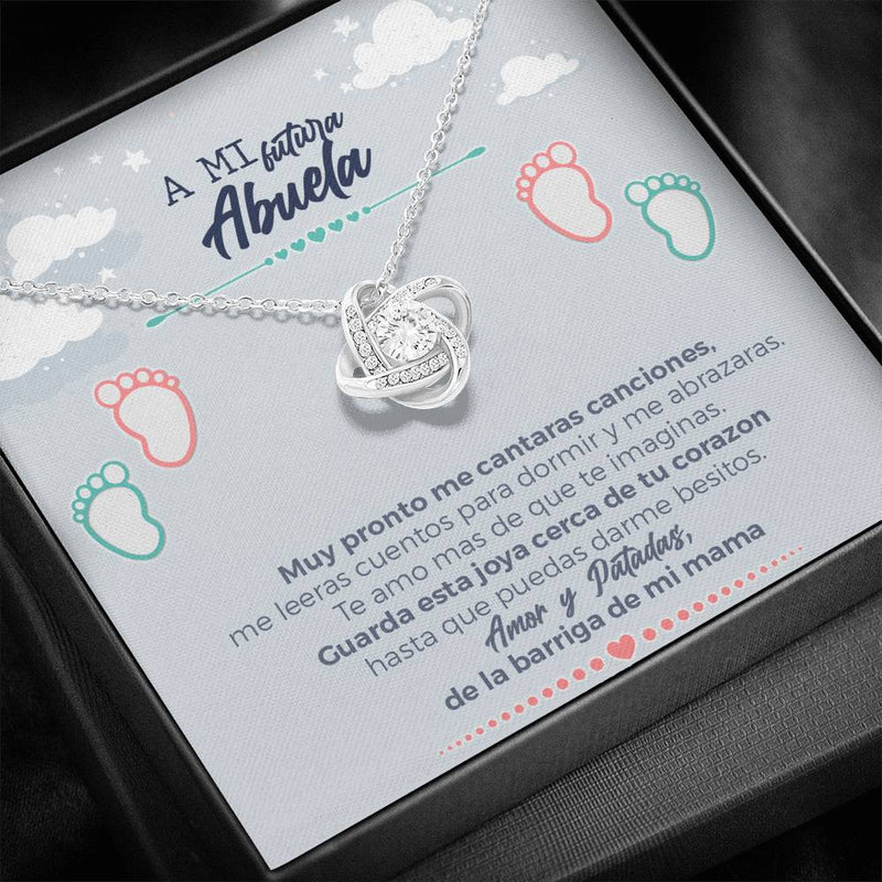 A Mi Futura Abuela Love Knot Necklace / "To My Future Grandma Spanish"