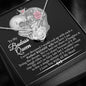To My Badass Queen Wife Love Necklace | Biker Gifts for Wife, Harley Motorcycle Life Gift from Husband