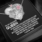 To My Badass Riding Queen Love Necklace | Biker Gifts for Wife, Harley Motorcycle Life Gift from Husband