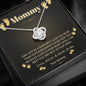 To My Mommy, I Love You From Your Tummy Love Christmas Knot Necklace
