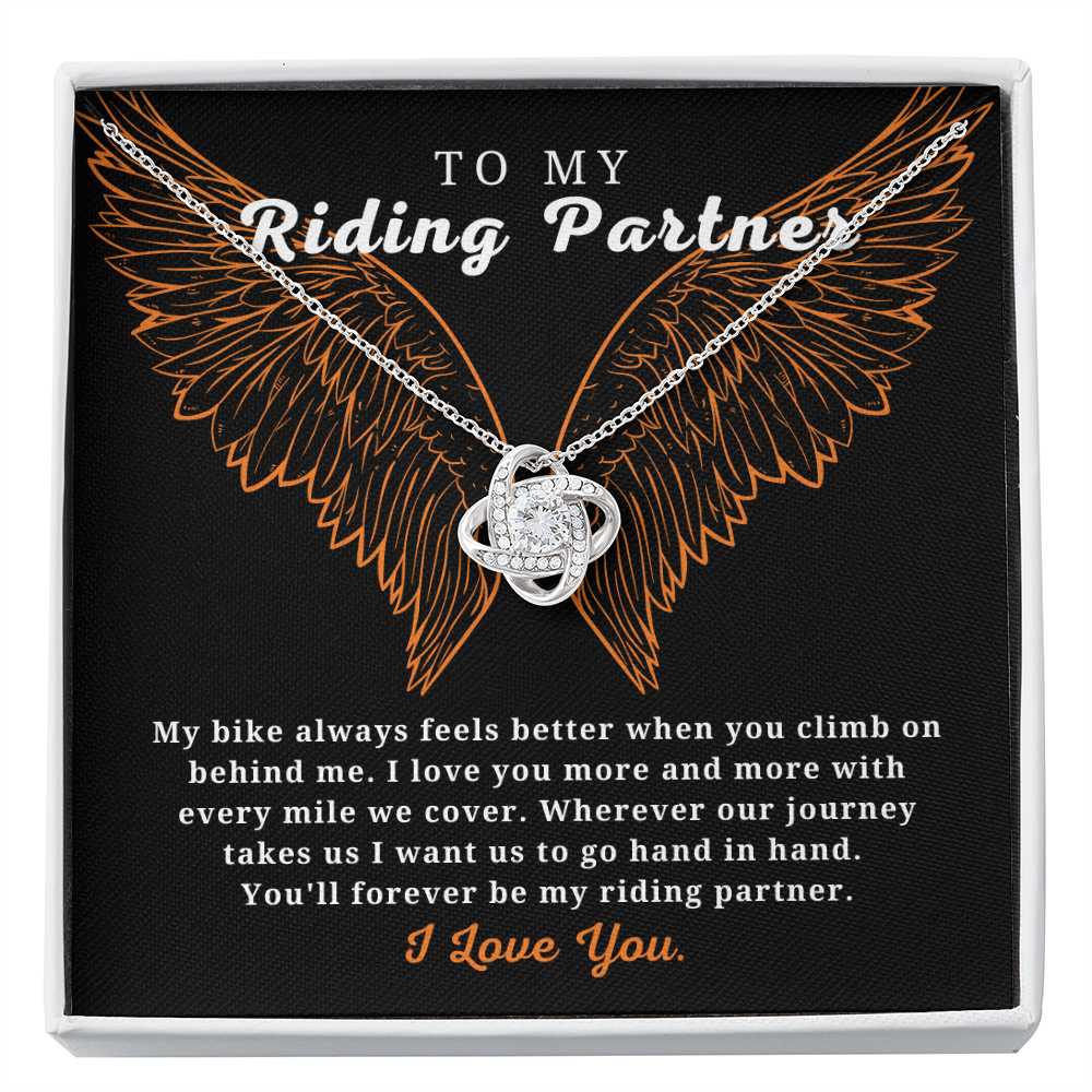 To My Riding Partner Harley Davidson Lovers Cubic Zirconia Necklace Gift, Bikers Necklace Motorcycle Gifts For Women, Gifts For Motorcycle Riders