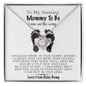 Mommy I Am On The Way Love Knot Necklace | Mom To Be Gift, Pregnancy Gift for Mom To Be, Mommy Gift From Baby Bump