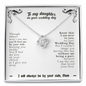 To My Daughter on Wedding Day from Mother in Heaven Love Knot Necklace | Gift from Deceased Mother of the Bride | Gift from Mother In Heaven on Wedding day
