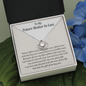 To My Future Mother-In-Law Love Knot Necklace Gift | Mother In Law Wedding Gift From Bride | Mother of the Groom Necklace | Future Mother in Law Wedding Gift | Sentimental Gift For Mother-In-LawTo My Future Mother-In-Law Love Knot Necklace Gift | Mother I