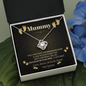 Mummy-To-Be, This Christmas I Am Snuggled In Your Tummy Love Knot Necklace | Pregnancy Gift for Friend | Necklace Gift for First Time Mummy