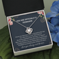 13th Birthday Officially A Teenager Love Knot Necklace, 13th Birthday Gift, Thirteenth Birthday Necklace