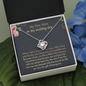 To My New Mom On My Wedding Day I Promise To Cherish Your Son Love Knot Necklace | Mother In Law Gift | Bride to Mother In Law Gift