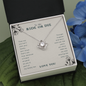 To My Ride Or Die Best Friend Love Knot Necklace | BFF, Best Friend, Unbiological Sister, Birthday Gifts, Best Friend Gift